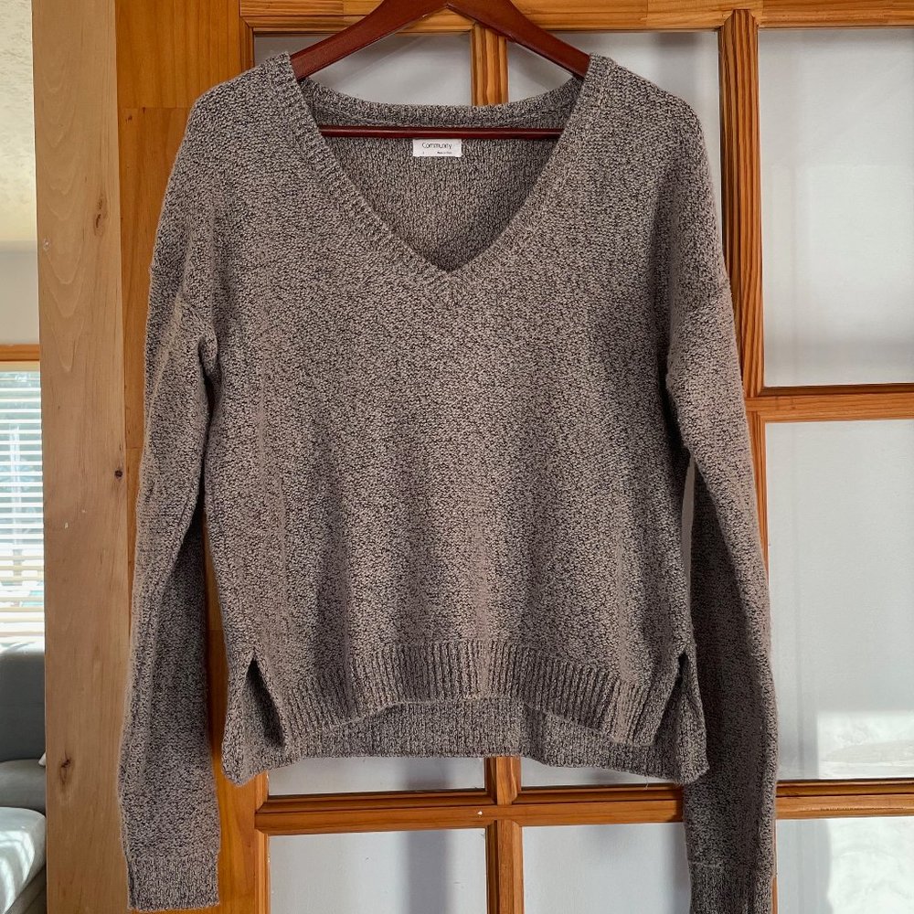 Salt & Pepper V-Neck Sweater